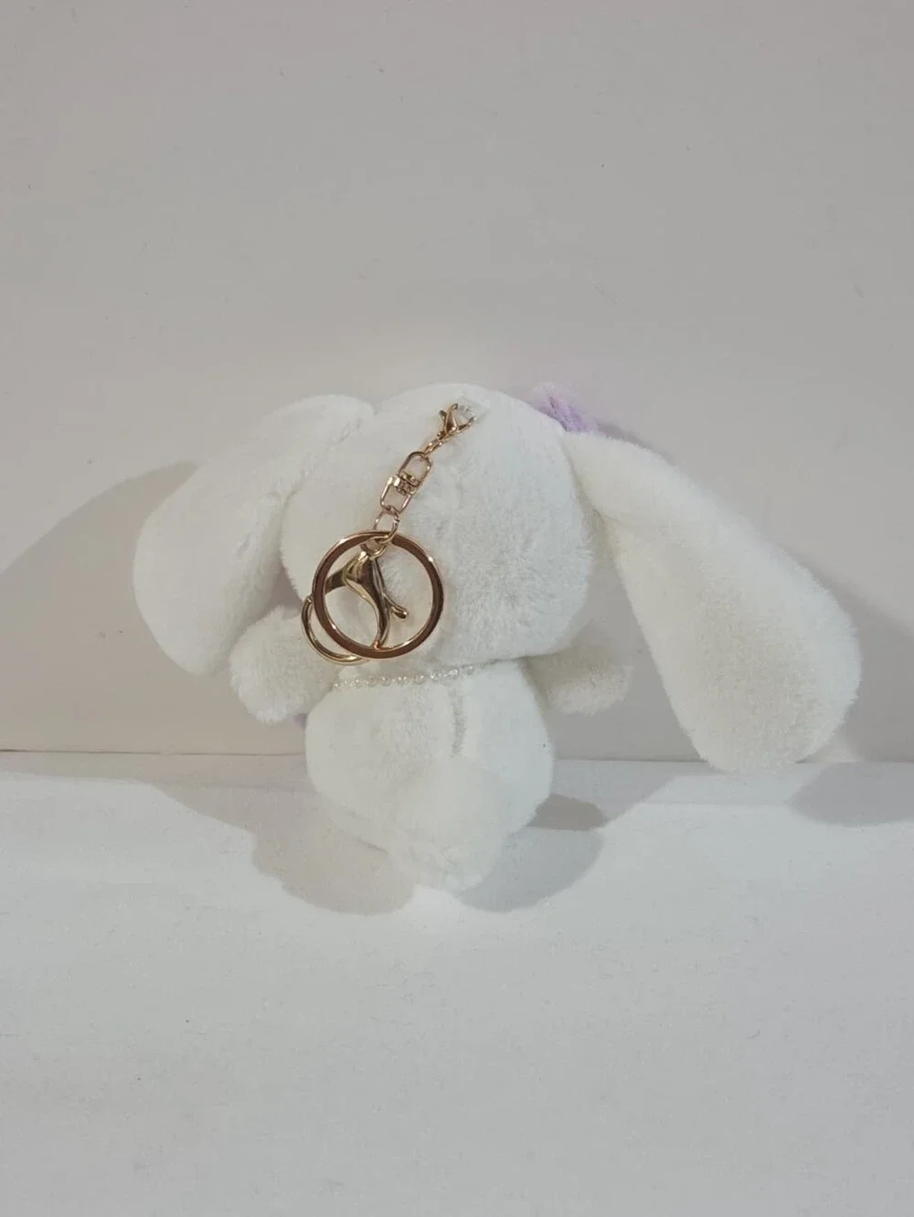 Cinnamoroll purple heart plushie keychain